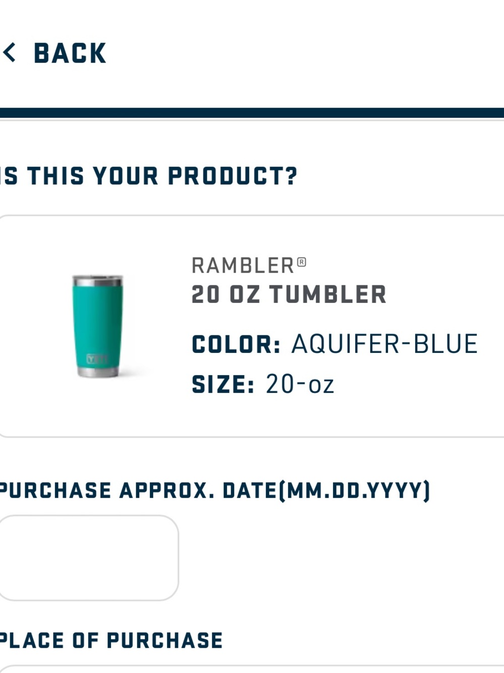 Yeti Sea Foam Travel Tumbler - Picture 2 of 2